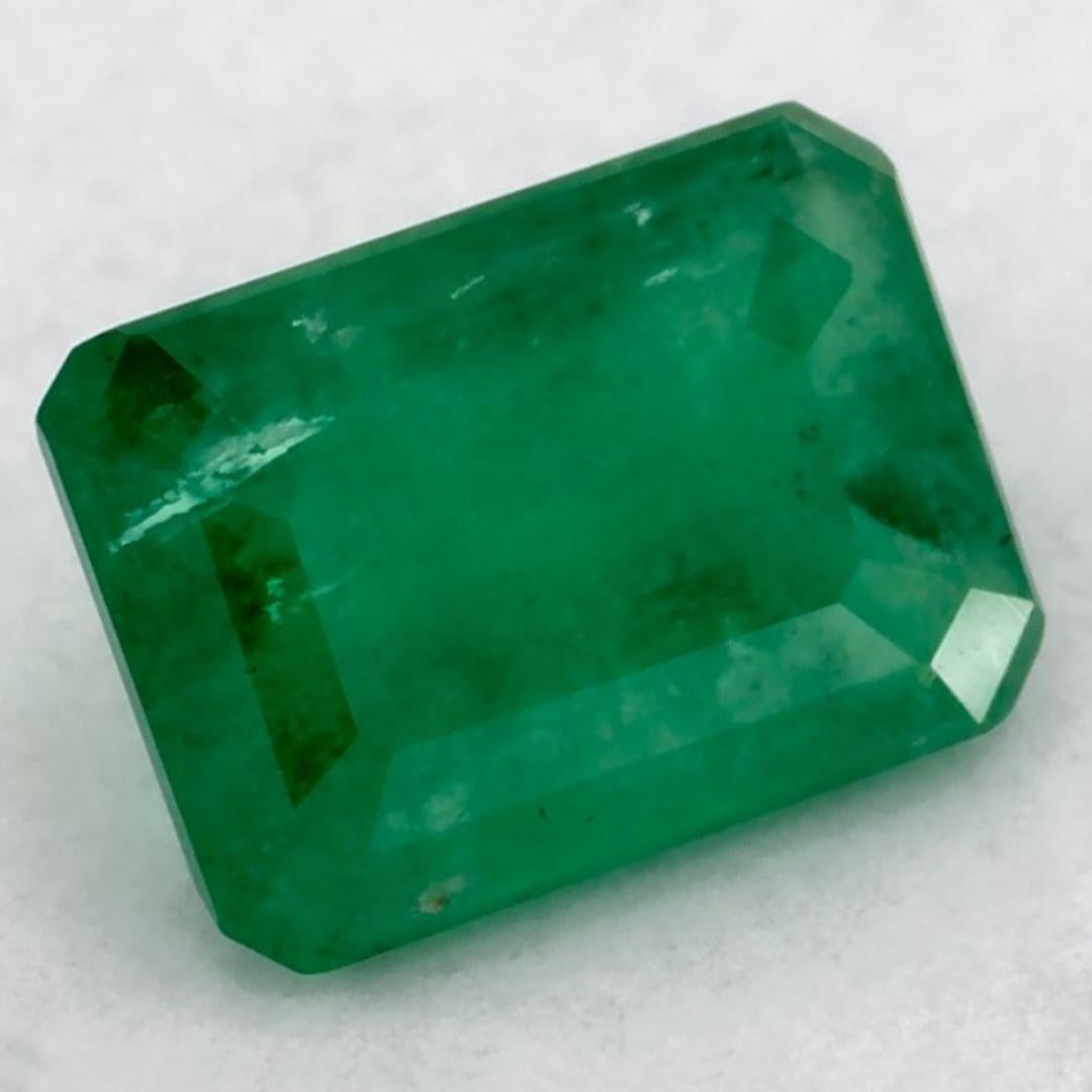 1.34 Ct Emerald Octagon Cut Loose Gemstone In New Condition In Fort Lee, NJ
