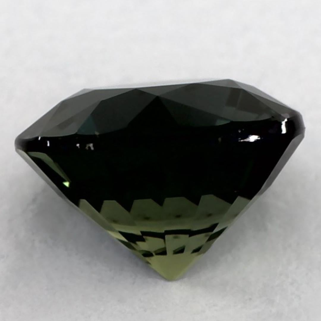 1.34 Ct Green Sapphire Round Loose Gemstone (Saphir vert rond en vrac) Neuf - En vente à Fort Lee, NJ