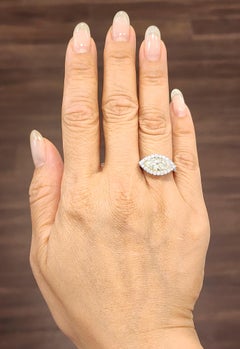 1.34 ct Natural Yellow Marquise Diamond Ring