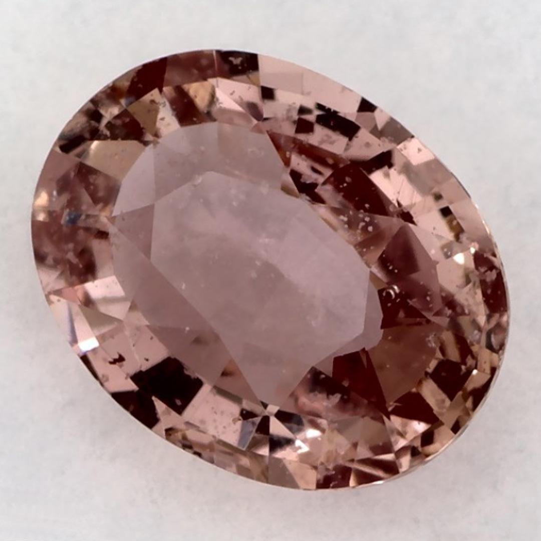 1.34 ct Zafiro rosa ovalado gema suelta Corte oval en venta