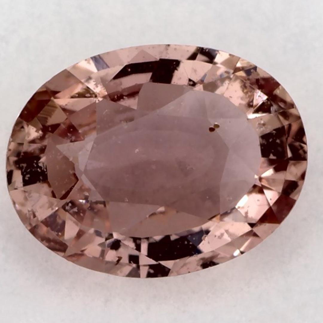 1.34 Karat Rosa Saphir Oval Loser Edelstein