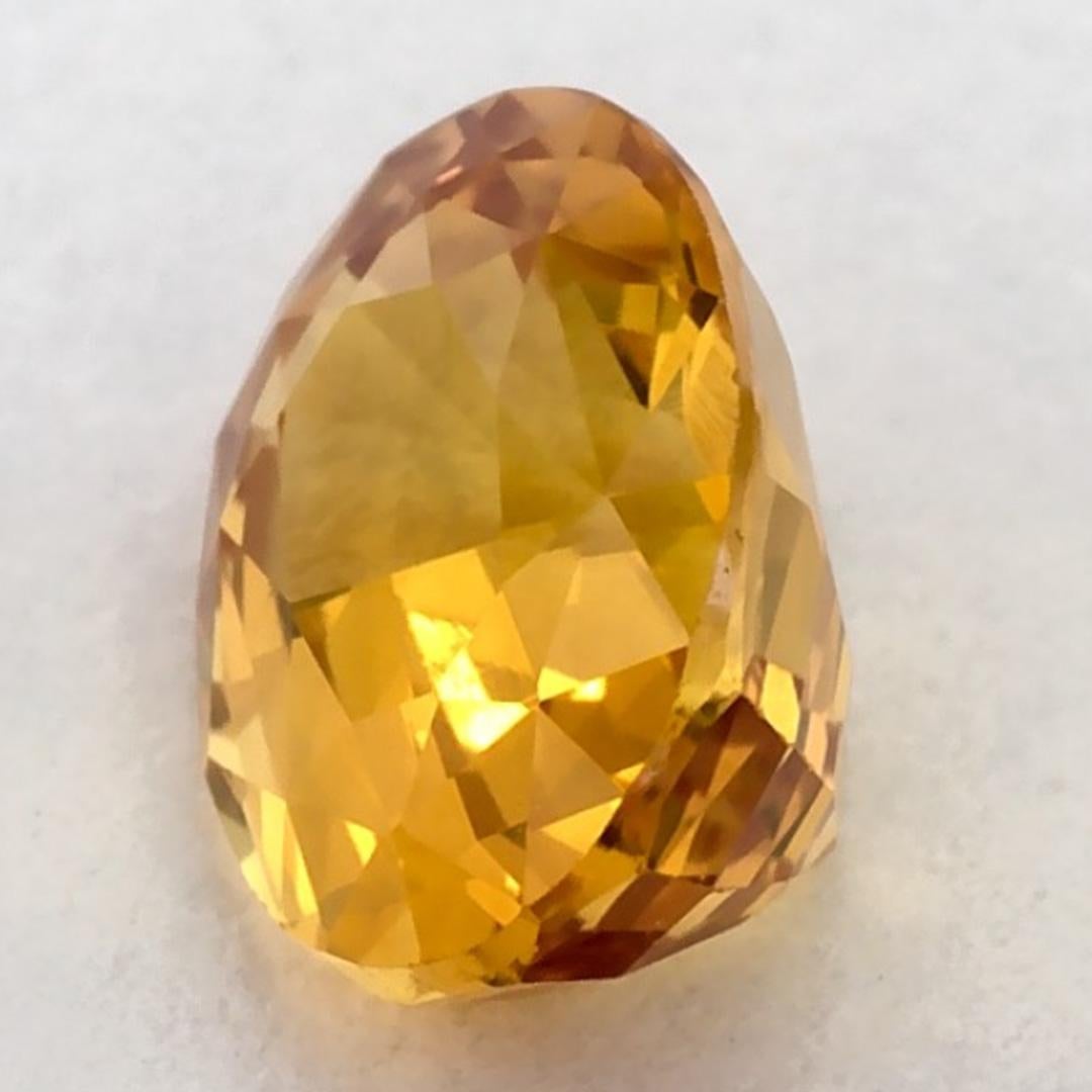 Donna 1.34 carati di zaffiro giallo ovale sfuso in vendita