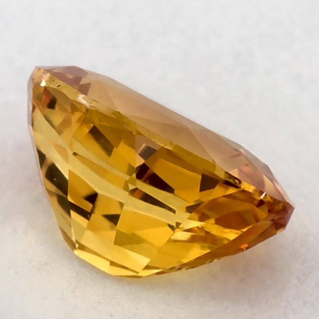 1.34 carati di zaffiro giallo ovale sfuso in vendita 1
