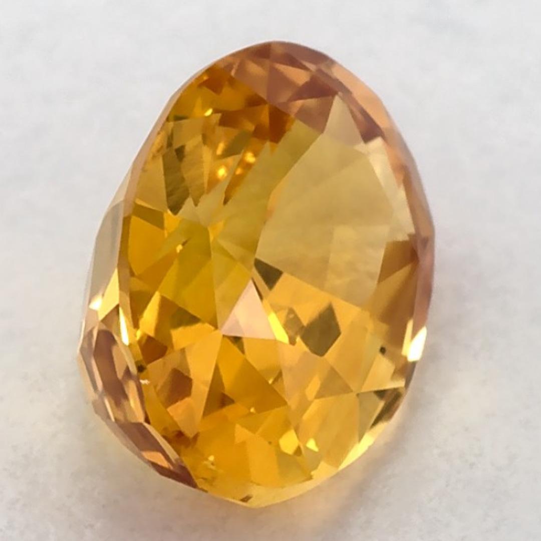 1.34 carati di zaffiro giallo ovale sfuso in vendita 2