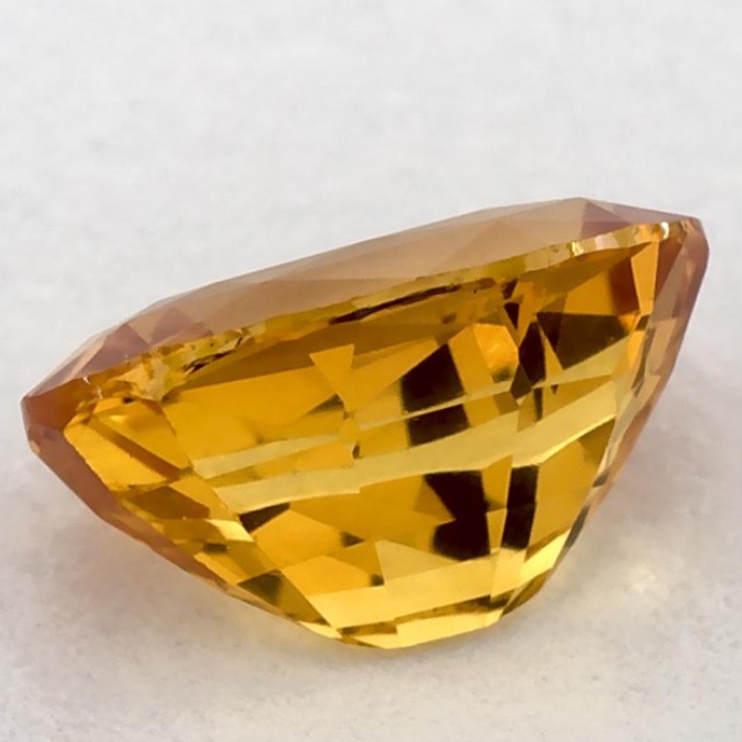 1.34 carati di zaffiro giallo ovale sfuso in vendita 3