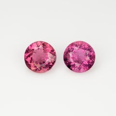 1.34 cts, Faceted pink tourmaline pair