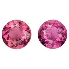 1.34 cts, Faceted pink tourmaline pair
