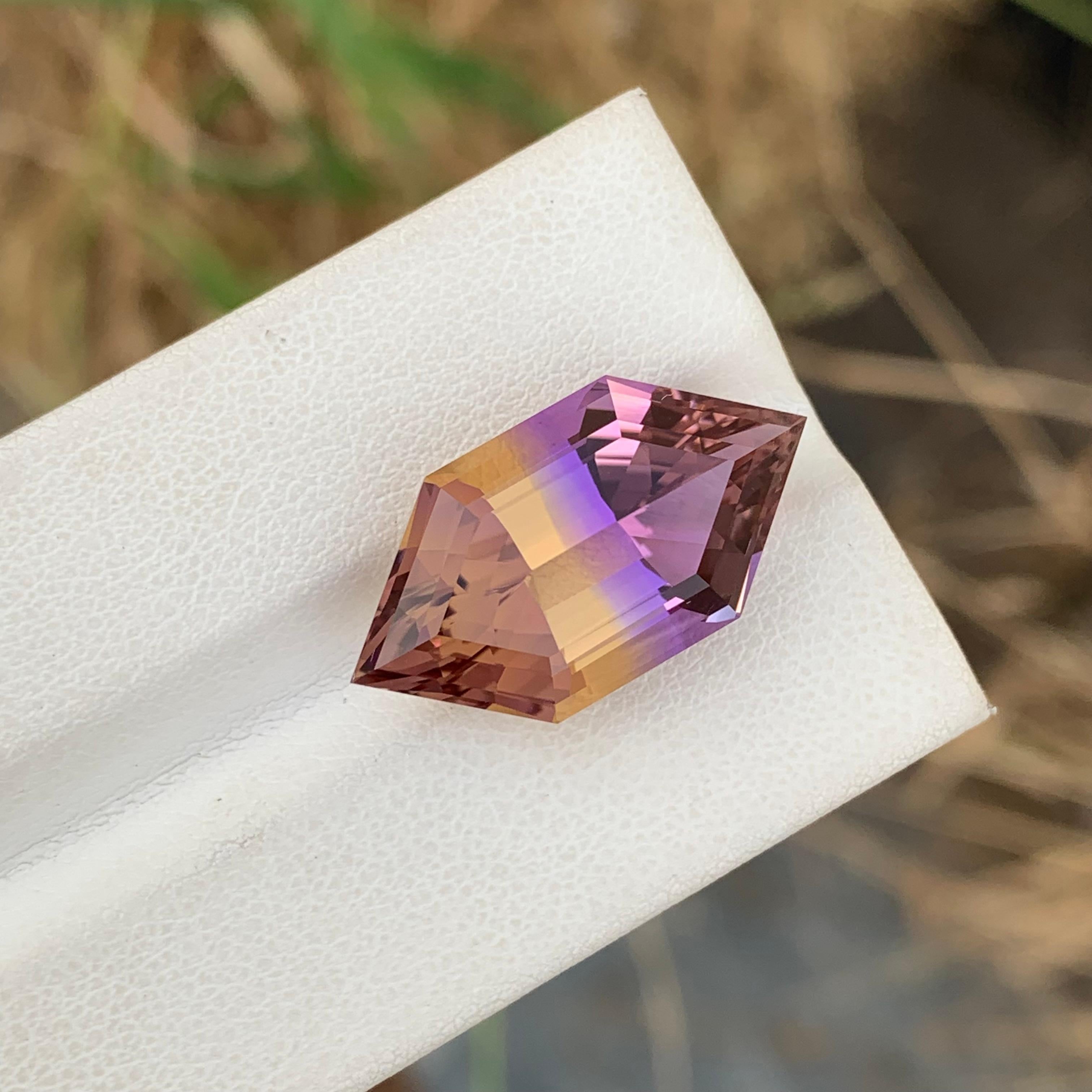 13,40 Karat Natürlicher loser Ametrin Hexagon-Schliff Edelstein aus Schmuck (Hexagonschliff) im Angebot