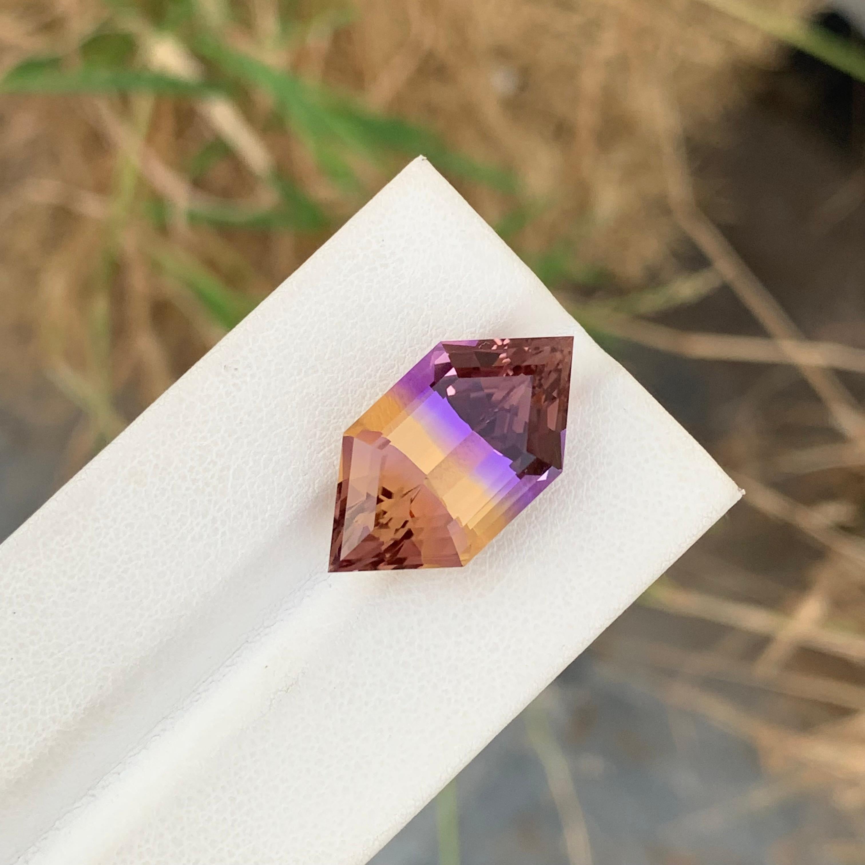 13,40 Karat Natürlicher loser Ametrin Hexagon-Schliff Edelstein aus Schmuck im Zustand „Neu“ im Angebot in Peshawar, PK