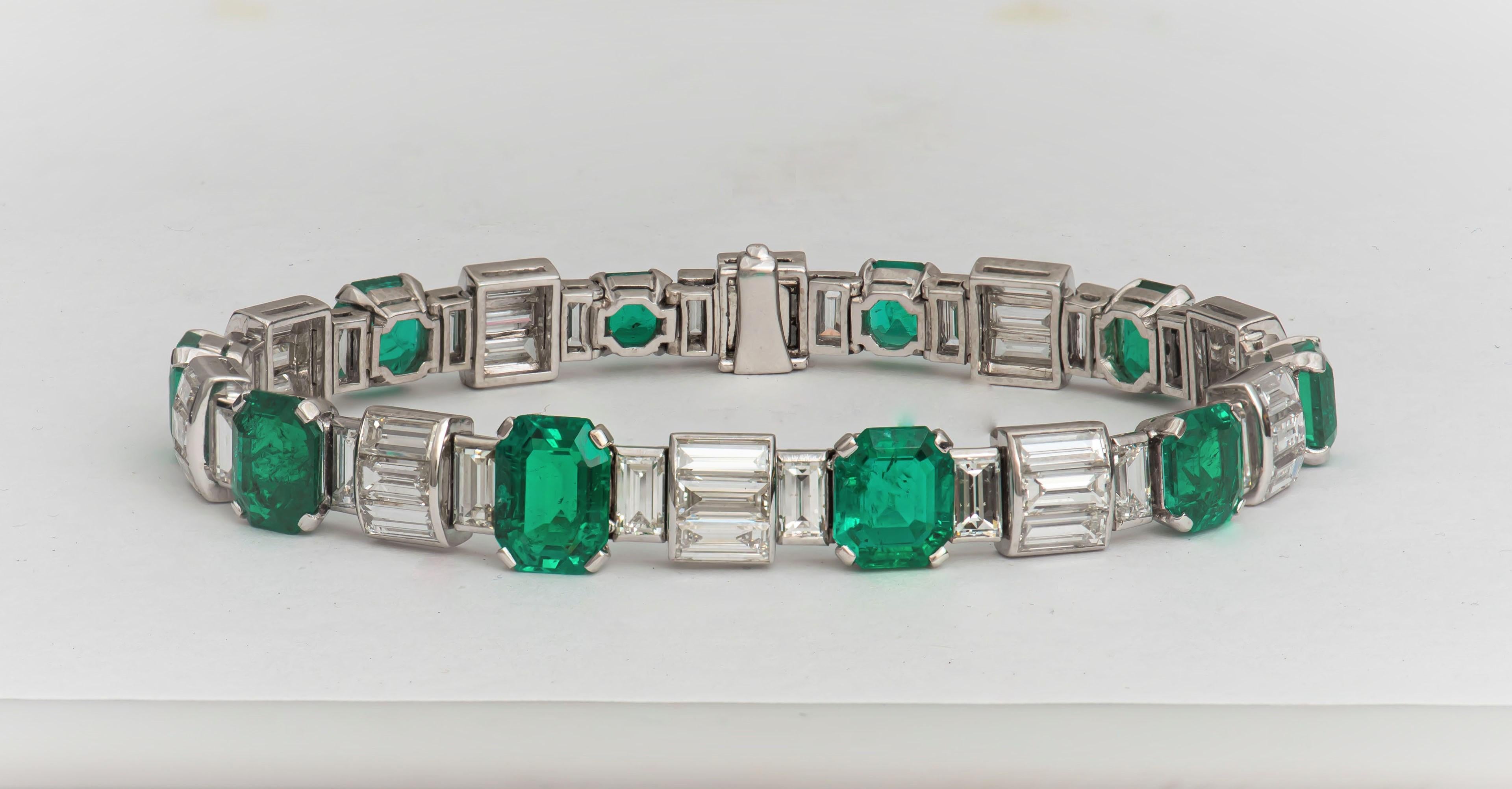 Women's 13.42ct Rare No-Oil Natural Colombian Emeralds 'GIA', Vintage, Fine Diamonds