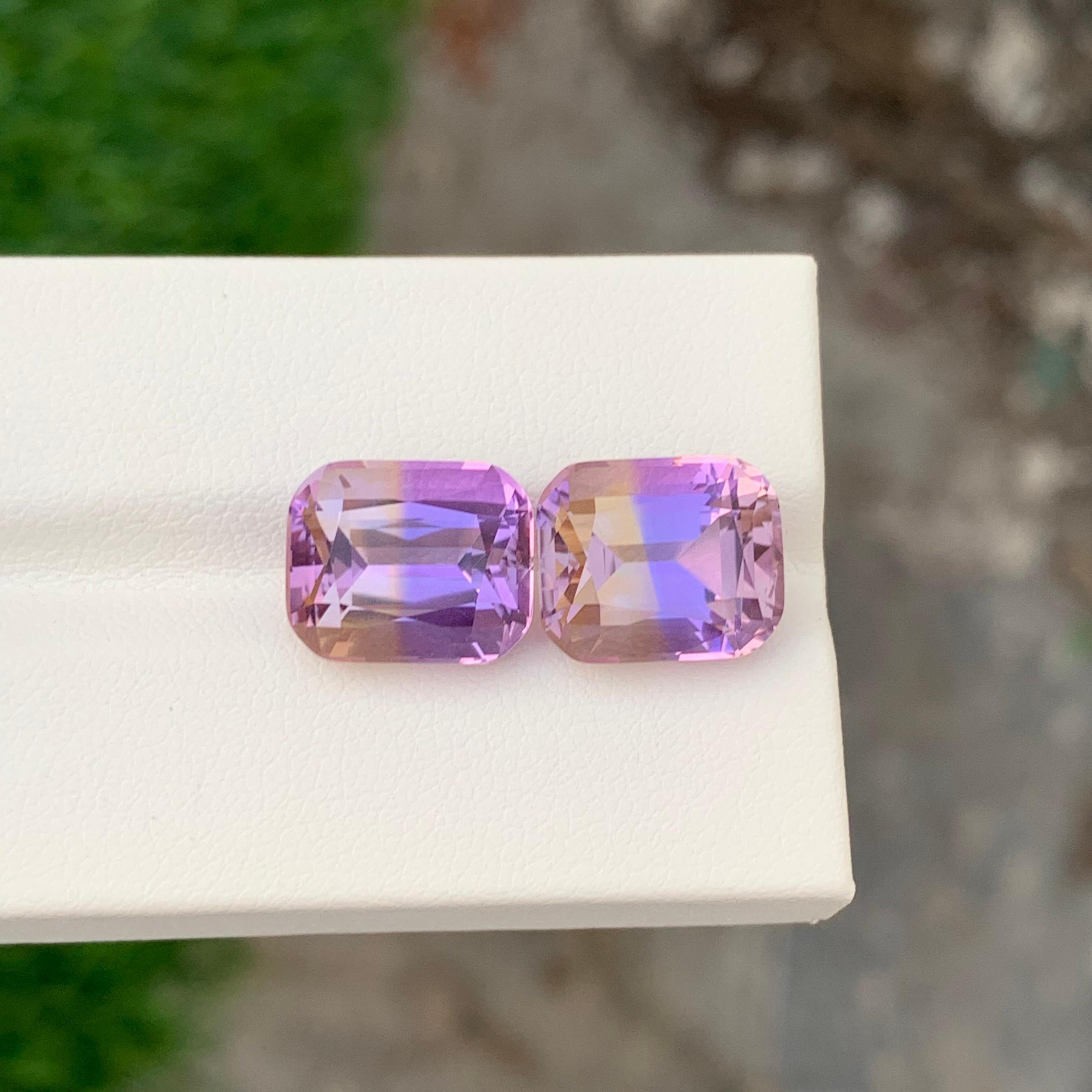 13,45 Quilates Ametrina Natural Suelta Pareja Gema Forma Cojín en venta 4