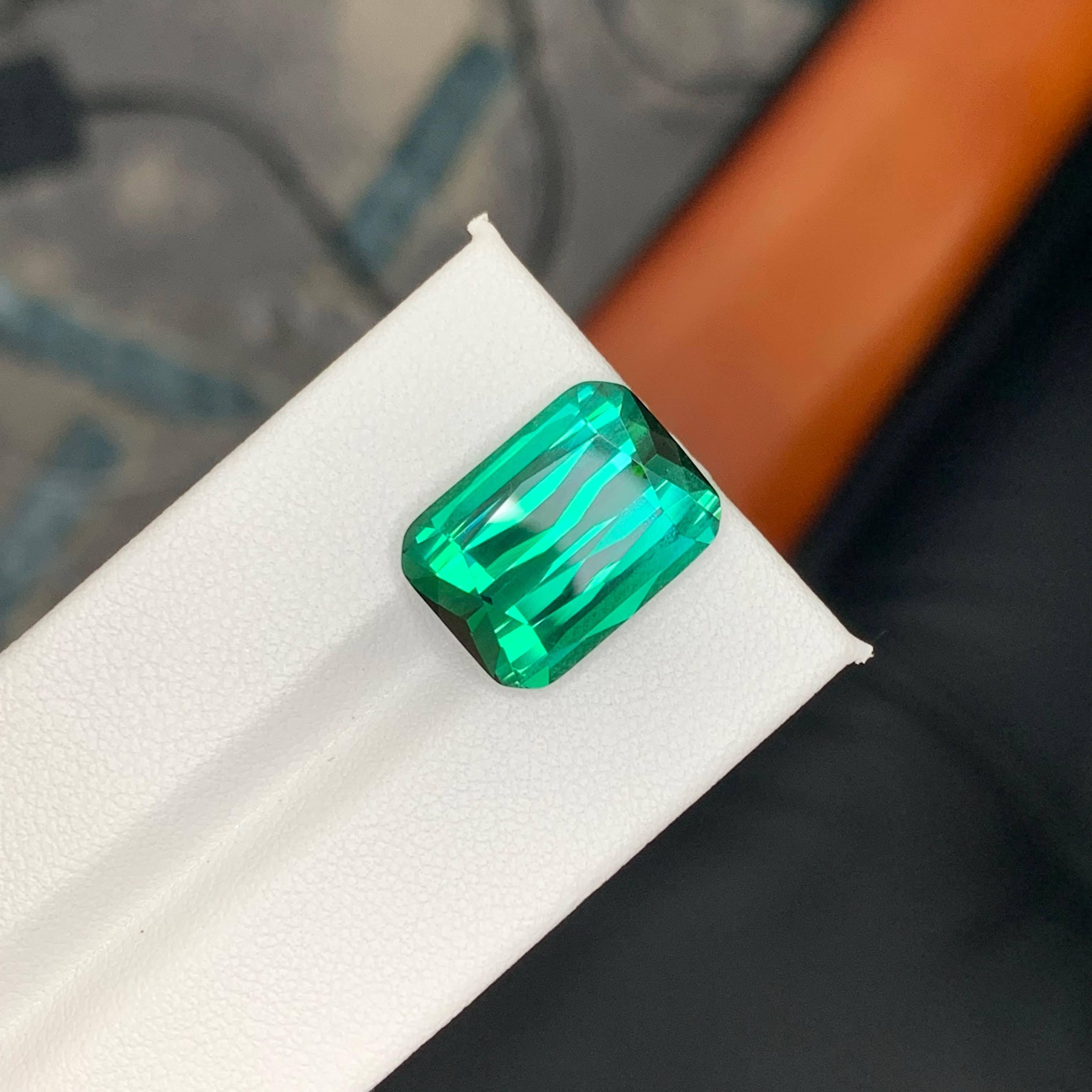 13.45 Carati di tormalina verde bluastra sfusa naturale con taglio a cuscino Gemma afgana in vendita 1