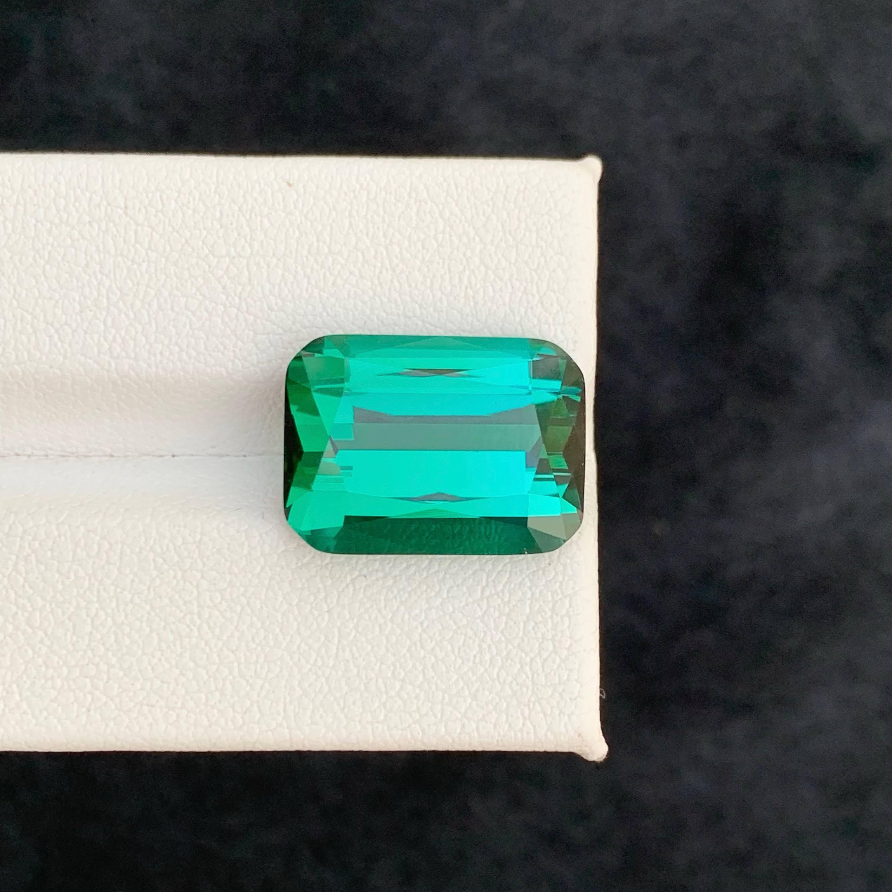 13.45 Carati di tormalina verde bluastra sfusa naturale con taglio a cuscino Gemma afgana in vendita 3