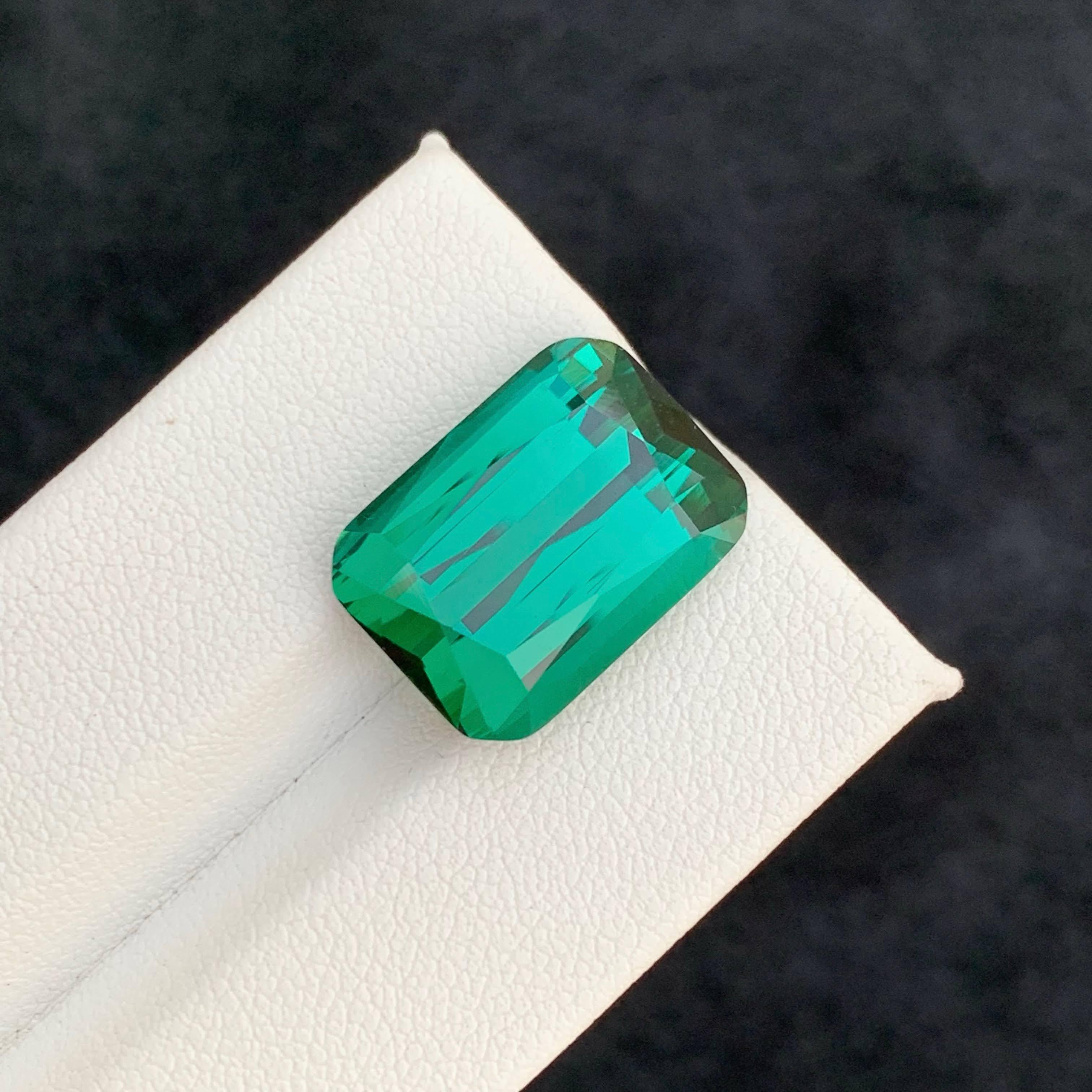 13.45 Carati di tormalina verde bluastra sfusa naturale con taglio a cuscino Gemma afgana in vendita 4
