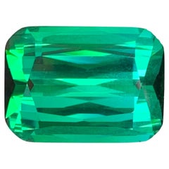 13.45 Carat Natural Loose Bluish Green Tourmaline Cushion Cut Afghan Gemstone (pierre précieuse afghane)