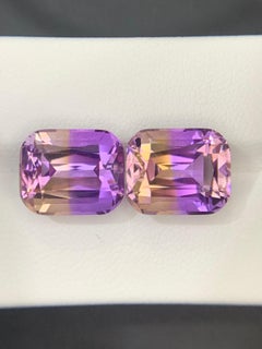 13,45 Carati Nature sfaccettati Ametrine Coppia di gemme
