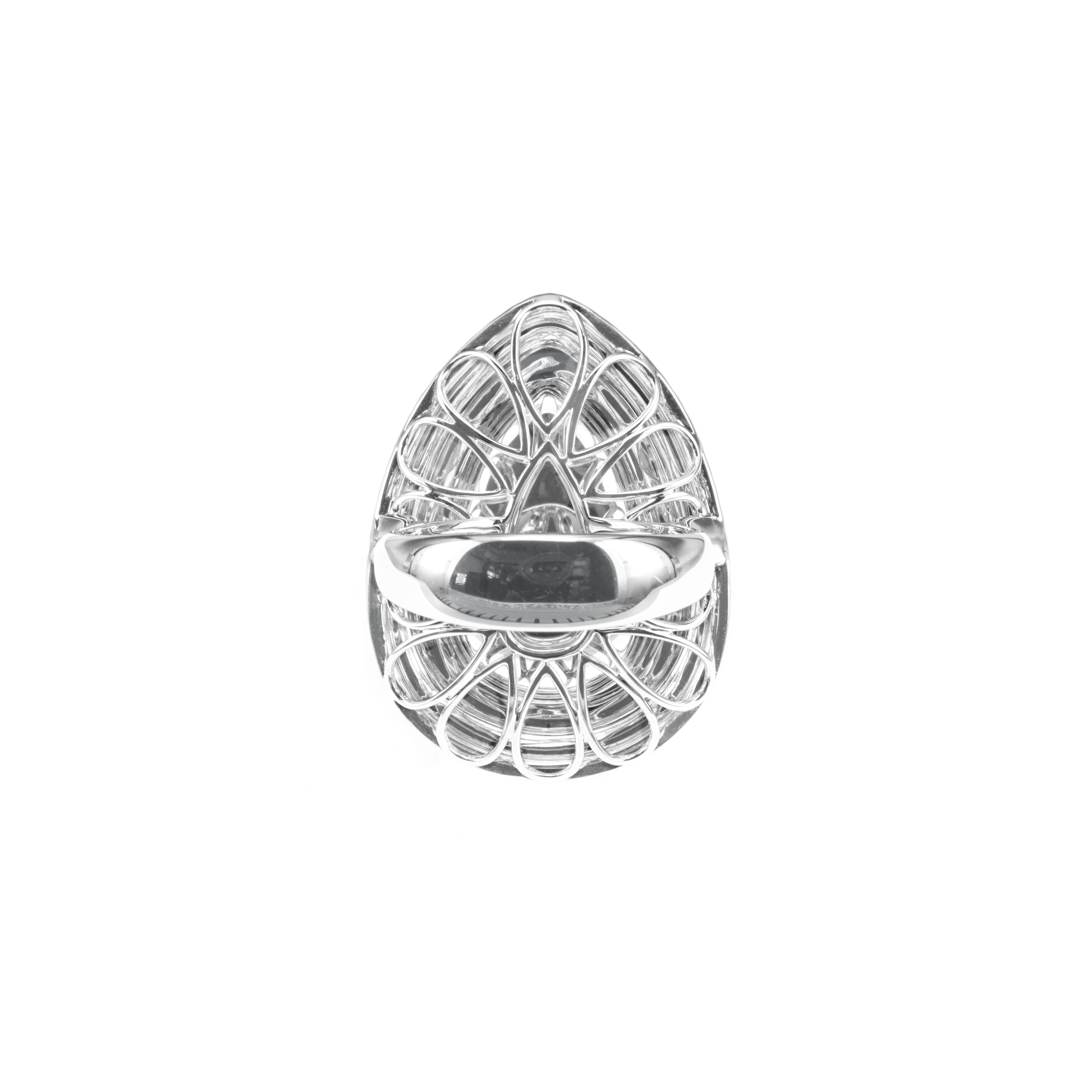Pear Cut 13.48 Carat Shooting Star Opal Sapphire Tsavorite Diamond Eye Popping Ring