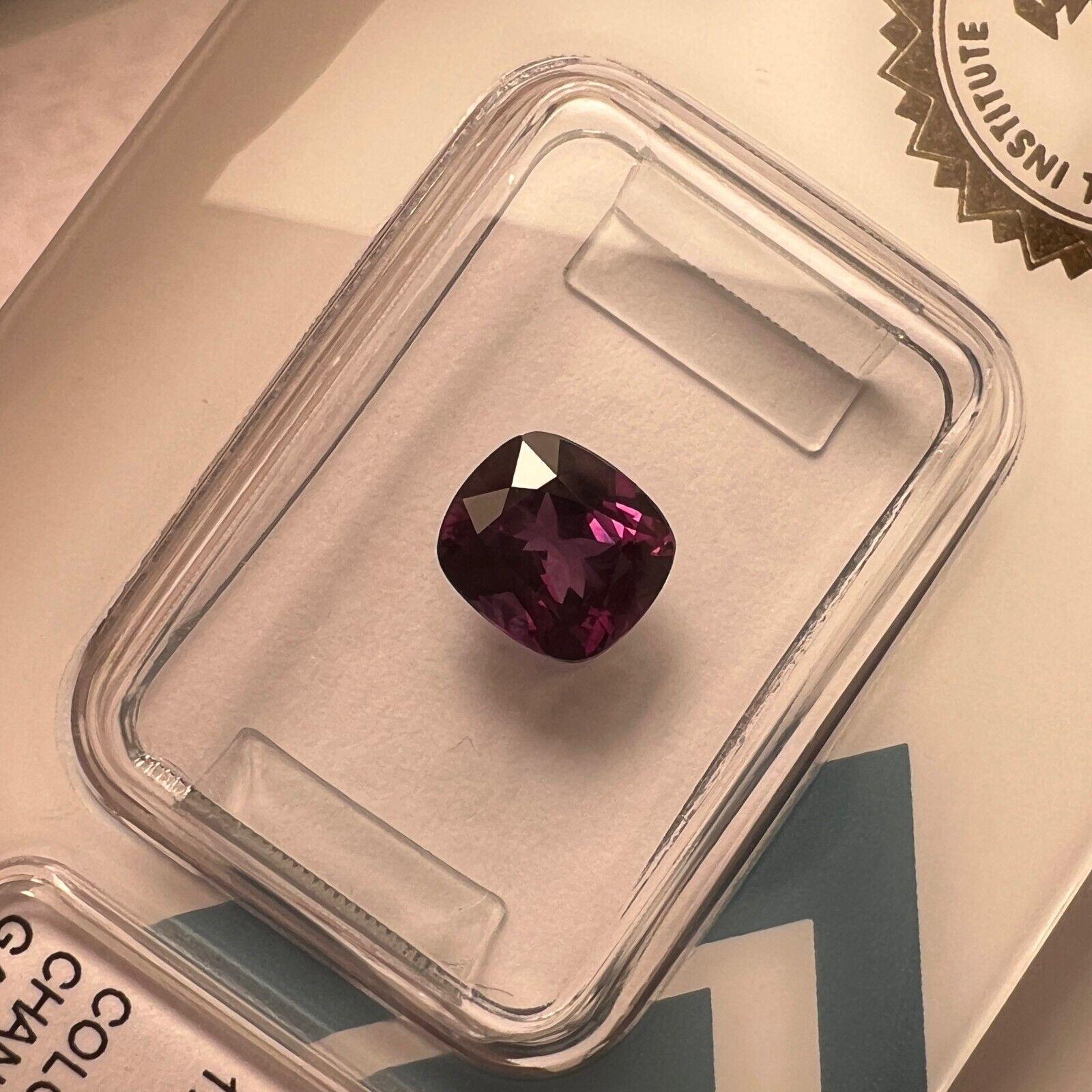 1.34ct Colour Change Garnet Natural Cushion Cut Rare IGI Certified Gemstone For Sale 8