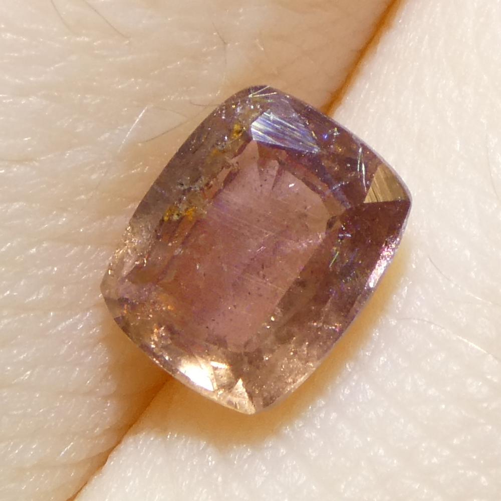 1.34ct Cushion Pink-Orange Padparadscha Sapphire from Tanzania For Sale 7