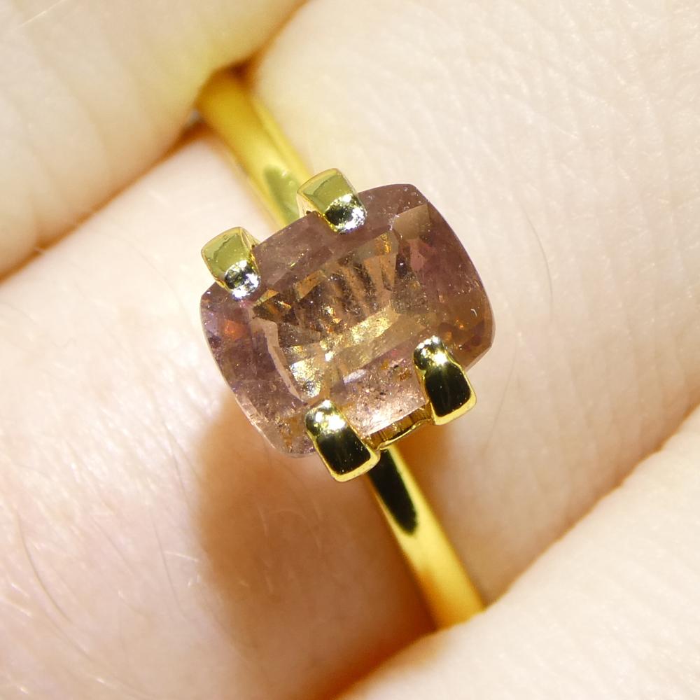 1.34ct Cushion Pink-Orange Padparadscha Sapphire from Tanzania For Sale 8