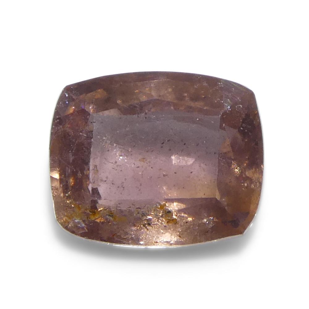 1.34ct Cushion Pink-Orange Padparadscha Sapphire from Tanzania In New Condition For Sale In Toronto, Ontario