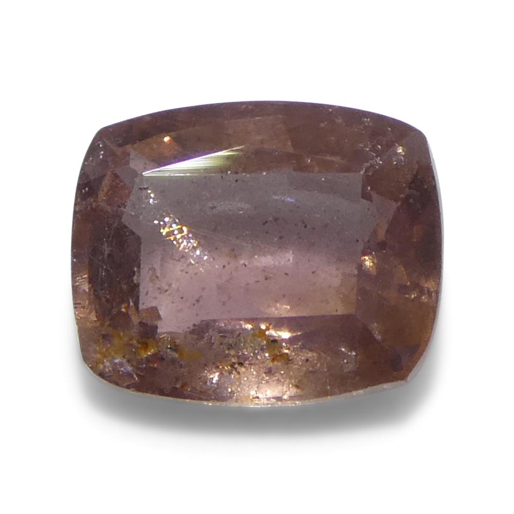 Women's or Men's 1.34ct Cushion Pink-Orange Padparadscha Sapphire from Tanzania For Sale