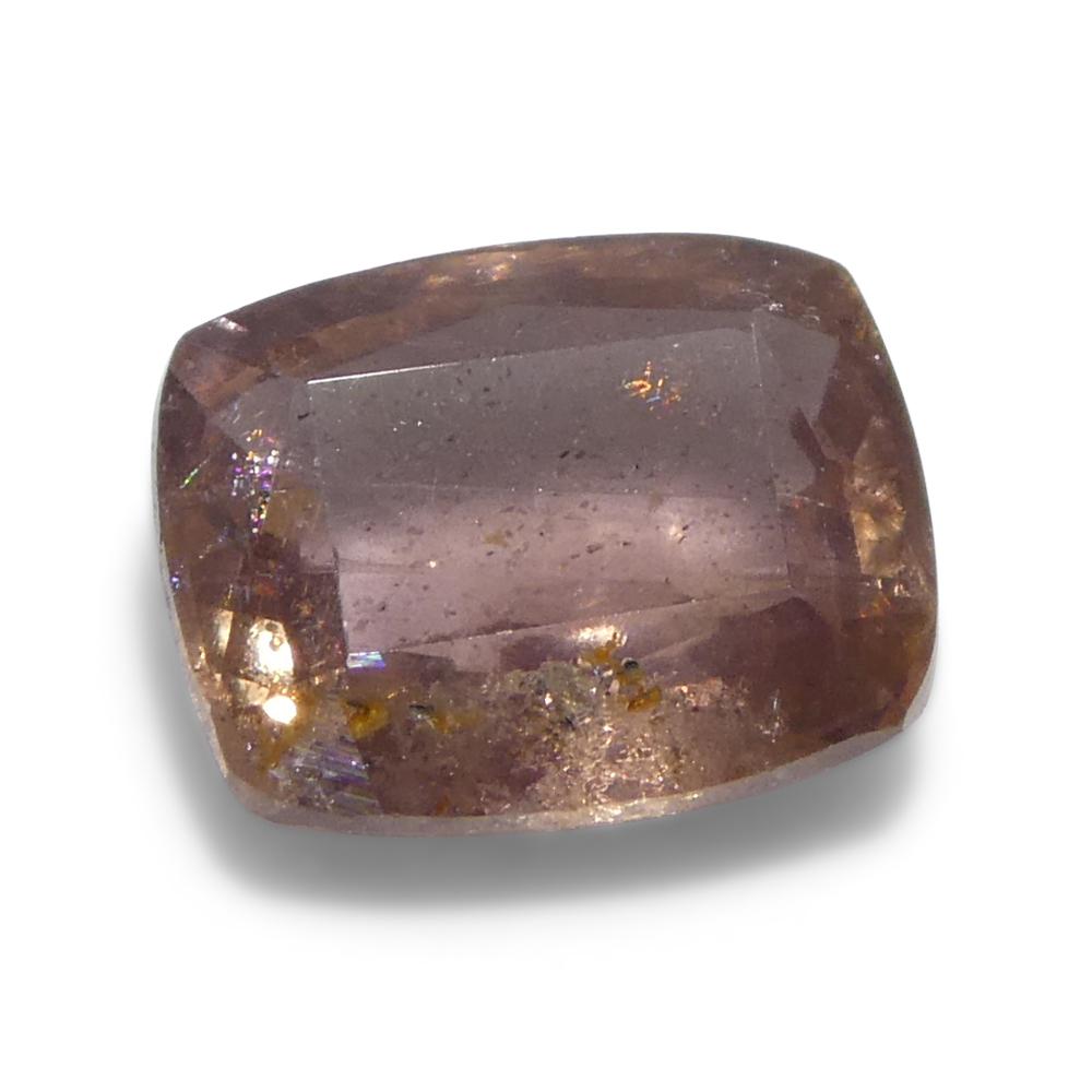1.34ct Cushion Pink-Orange Padparadscha Sapphire from Tanzania For Sale 1