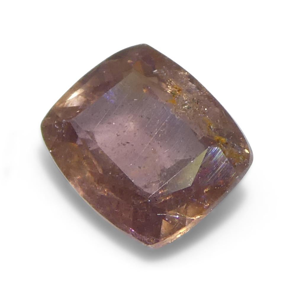 1.34ct Cushion Pink-Orange Padparadscha Sapphire from Tanzania For Sale 2