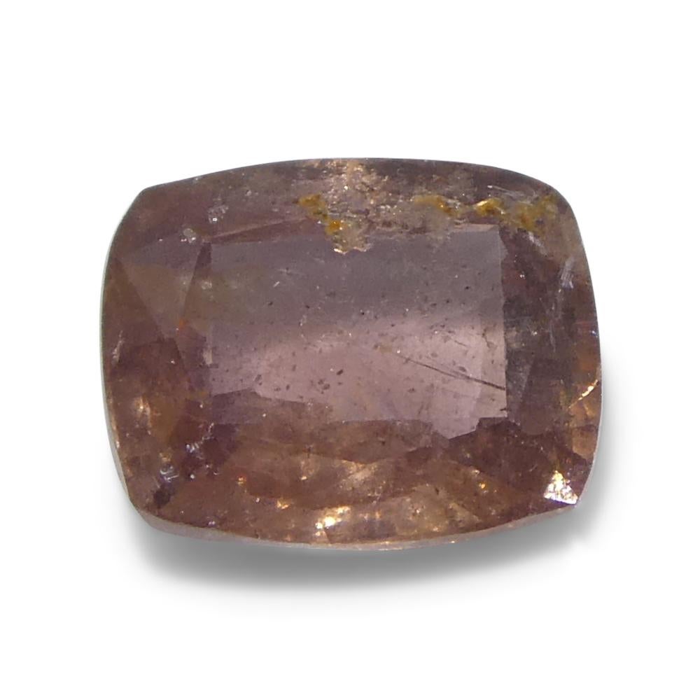 1.34ct Cushion Pink-Orange Padparadscha Sapphire from Tanzania For Sale 4
