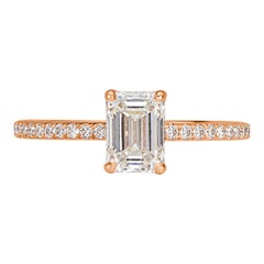 1.34ct Emerald Cut Diamond Engagement Ring