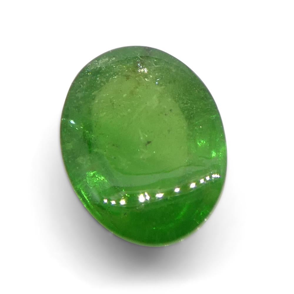 grenat tsavorite vert cabochon ovale de 1,34 carat, non chauffé en vente 6
