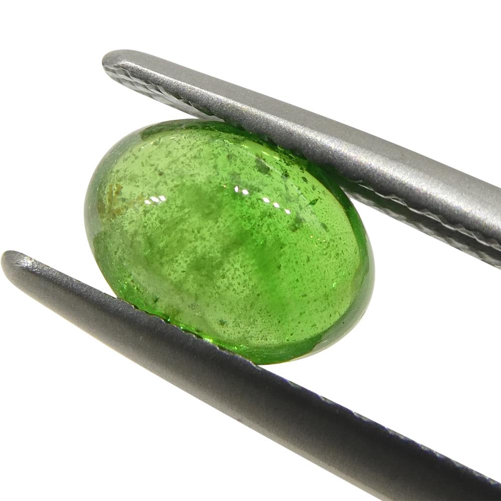 grenat tsavorite vert cabochon ovale de 1,34 carat, non chauffé en vente 7