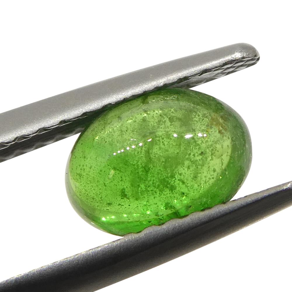 grenat tsavorite vert cabochon ovale de 1,34 carat, non chauffé en vente 8