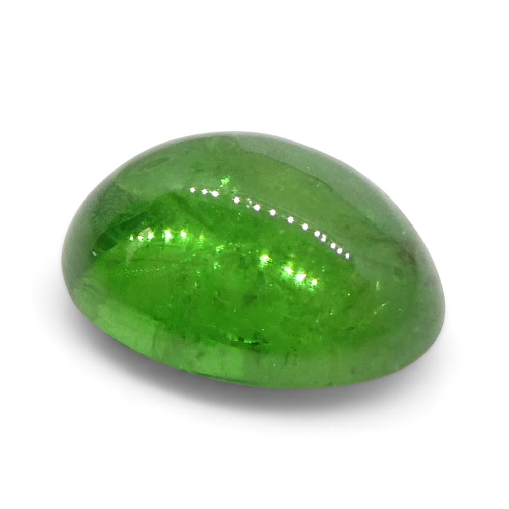 grenat tsavorite vert cabochon ovale de 1,34 carat, non chauffé en vente 3