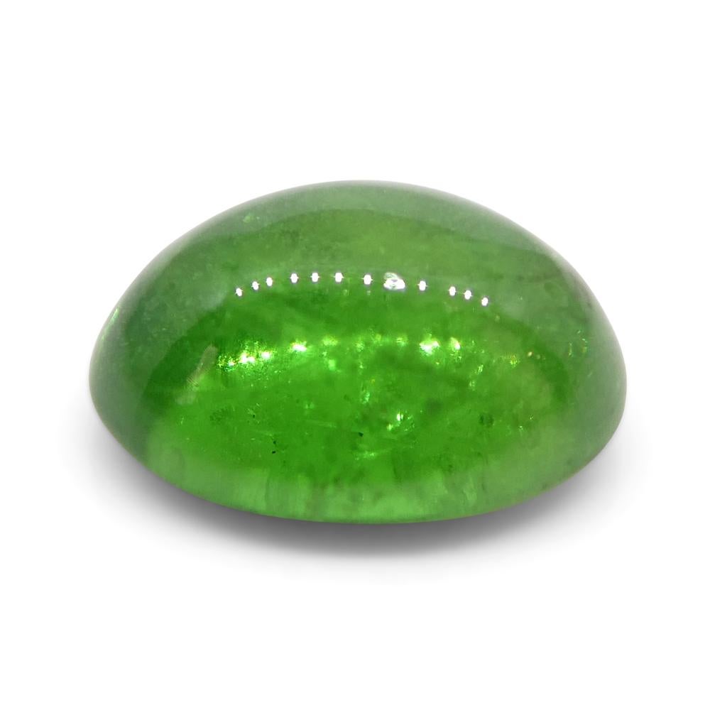 grenat tsavorite vert cabochon ovale de 1,34 carat, non chauffé en vente 4