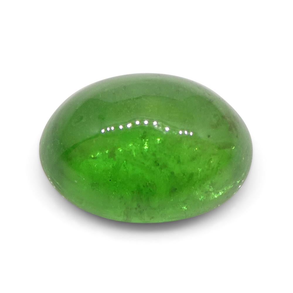 grenat tsavorite vert cabochon ovale de 1,34 carat, non chauffé en vente 5