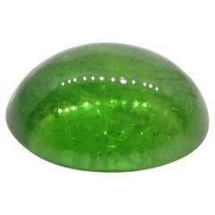 1.34ct Oval Cabochon Green Tsavorite Garnet from Kenya, Unheated