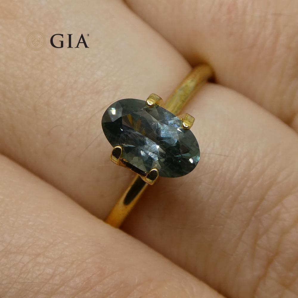 This is a stunning GIA Certified Sapphire

The GIA report reads as follows:

GIA Report Number: 2205980890
Shape: Oval
Cutting Style:
Cutting Style: Crown: Brilliant Cut
Cutting Style: Pavilion: Modified Brilliant Cut
Transparency: