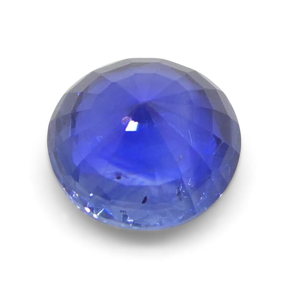 1.34ct Round Blue Sapphire from Sri Lanka For Sale 6