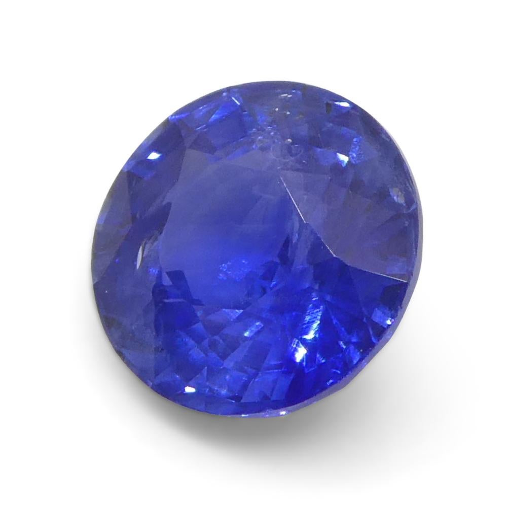 1.34ct Round Blue Sapphire from Sri Lanka For Sale 1