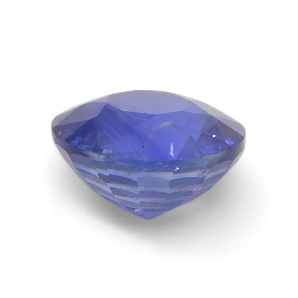 1.34ct Round Blue Sapphire from Sri Lanka For Sale 2