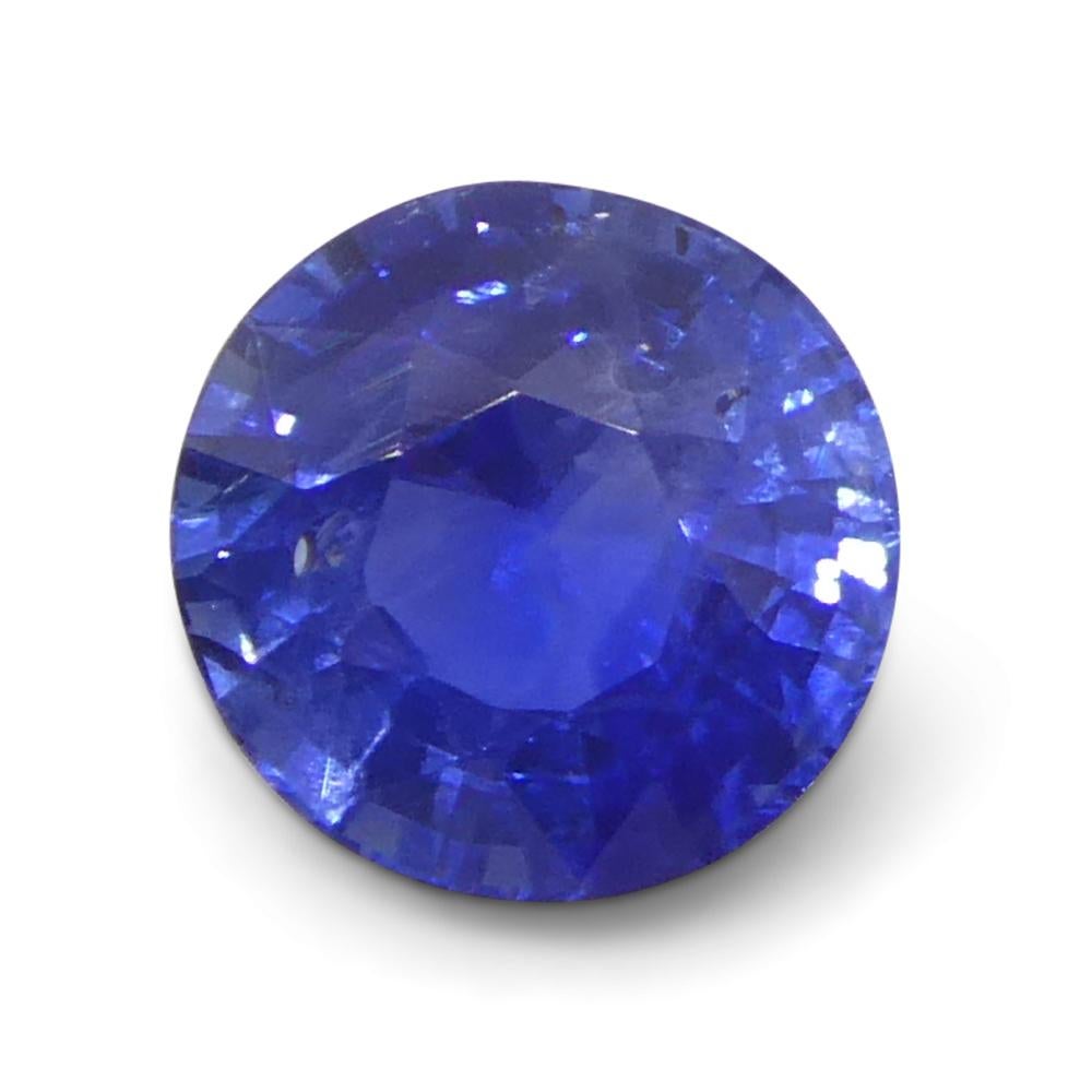 1.34ct Round Blue Sapphire from Sri Lanka For Sale 3