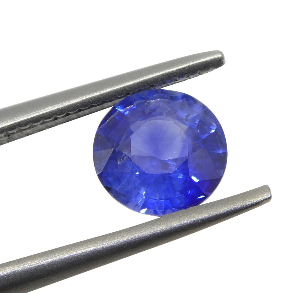 1.34ct Round Blue Sapphire from Sri Lanka For Sale 4