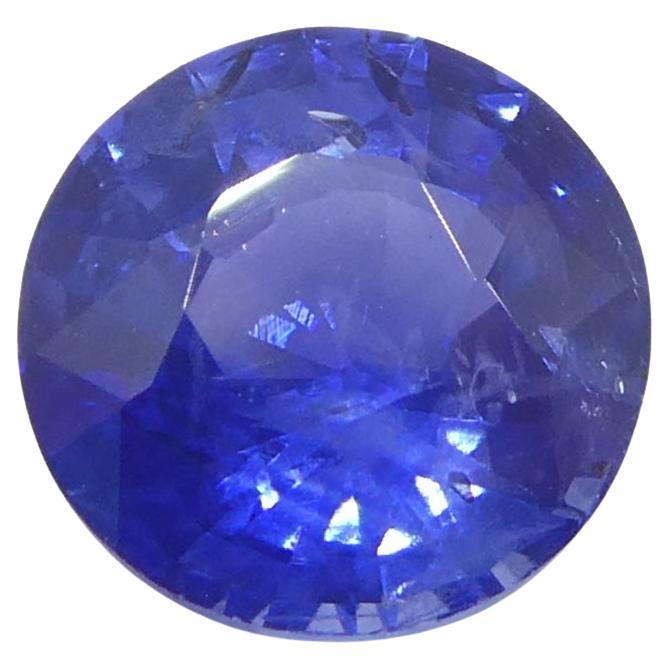 1.34ct Round Blue Sapphire from Sri Lanka For Sale