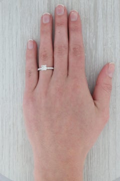1.34ctw Princess Diamond Engagement Ring 14k White Gold Size 6 EGL Cert