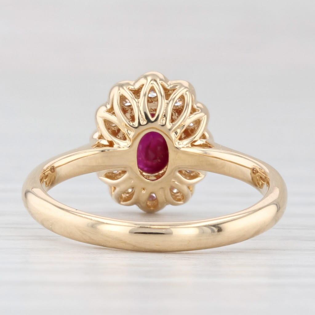 Informations sur les pierres précieuses :
- Rubis naturel -
Carats - 1,04ct (6,7 x 4,8 mm) 
Coupe - Ovale 
Couleur - Rouge
AIGS # - GFC23107203 

- Diamants naturels -
Total des carats - 0.30ctw
Taille - Brilliante ronde
Couleur - F - G
Clarté -
