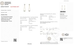 1.34tcw Shield & Half Moon Natural Diamond 18k Gold Dangling Earring