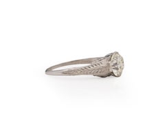 1.35 Carat Art Deco Diamond Platinum Engagement Ring
