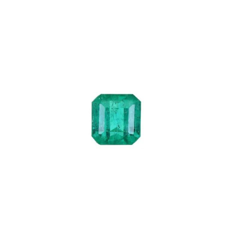 1.35 Carats Colombian Emerald Square Emerald Cut Loose Gemstone certifié GIA

Poids en carats : 1,35 carats
Forme : Taille émeraude octogonale / carrée (très proche de la taille Asscher)
Style de coupe : Coupe en escalier
Dimensions : 6,34 x 6,09 x