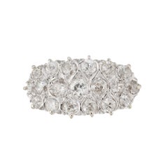 1.35 Carat Diamond Platinum Yellow Gold Art Deco Cluster Ring